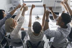 felici al lavoro