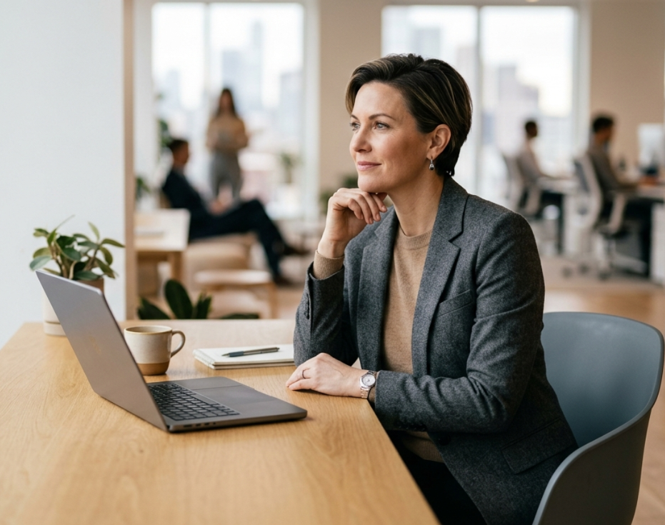 Professionista HR al lavoro